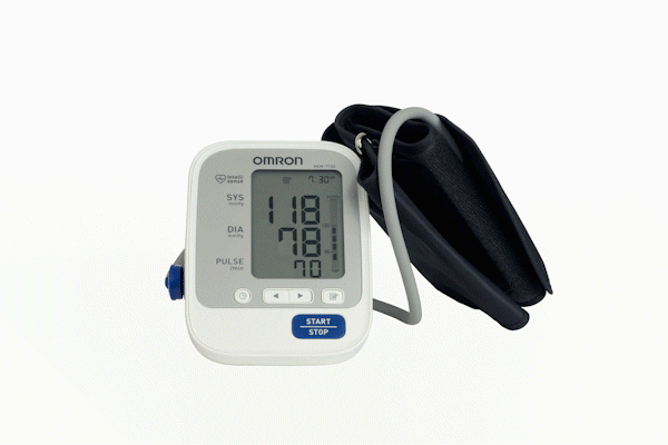  Monitor de presión arterial para uso doméstico: Easy@Home -  Máquina de presión arterial grande para brazo superior - Digital automático  con pantalla de hipertensión retroiluminada de 3 colores e indicador de